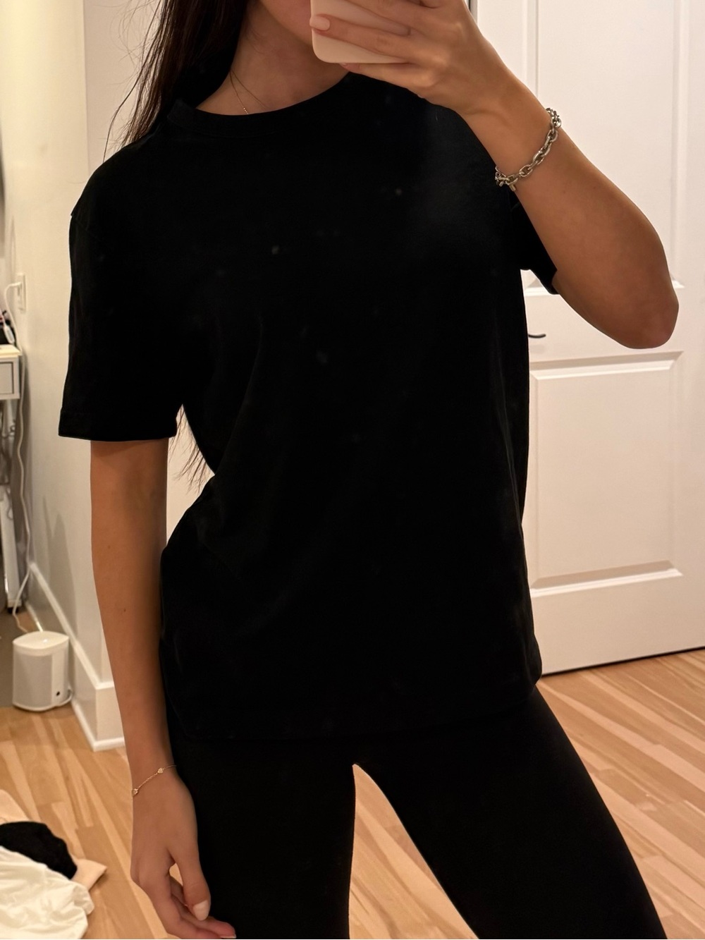 Classic Women's Black Crewneck Tee